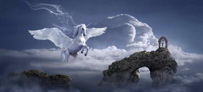 Marita y el caballo que SURCABA LAS NUBES Y LAS ESTRELLAS derramando sueños felices